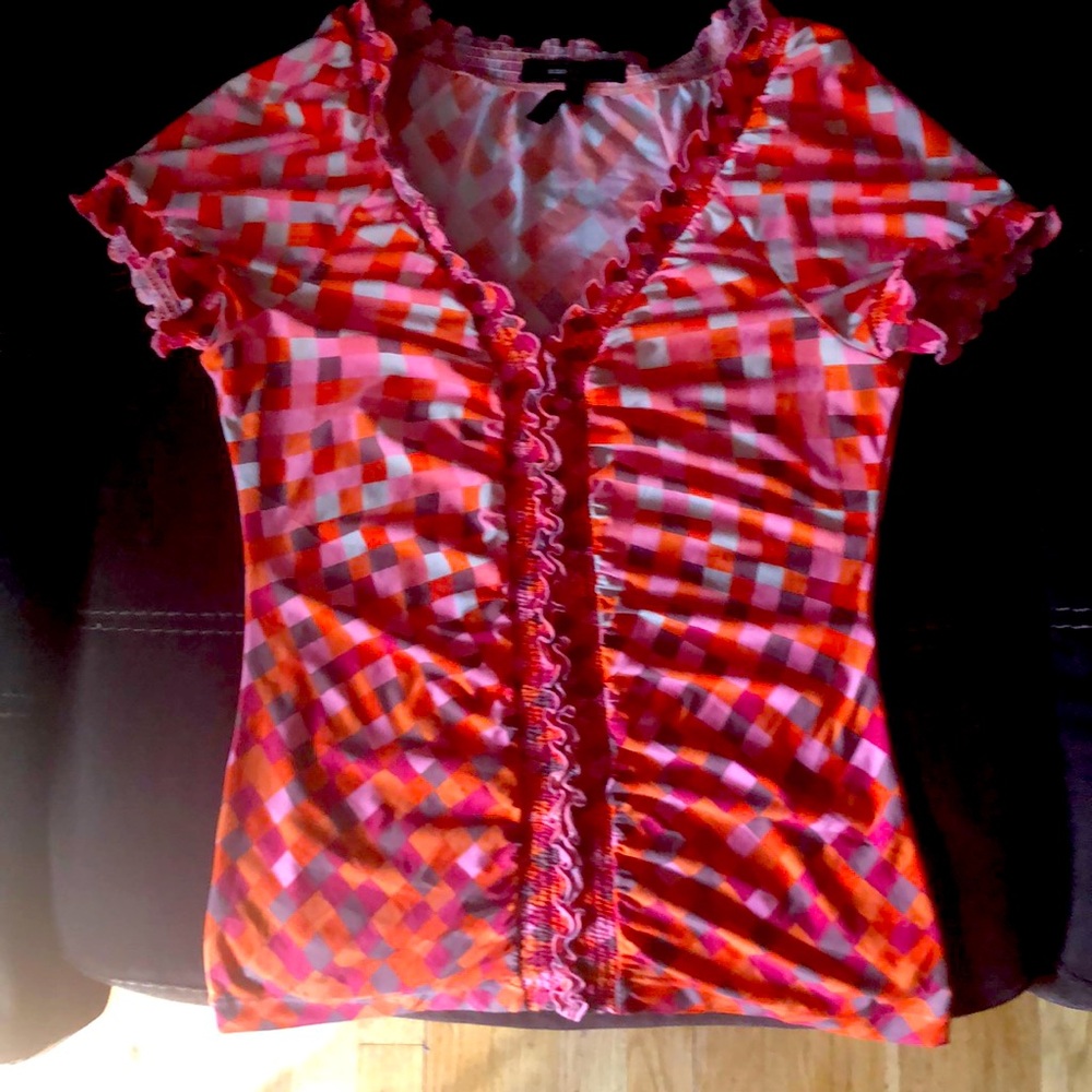 BCBG floral blouse